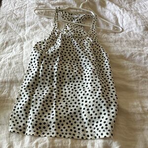 Madewell Black and White Polka Dot Tank Top